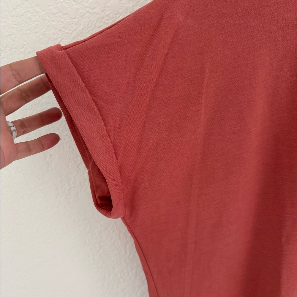 Simply Vera Vera Wang Terracotta Short Sleeve Top - Picture 3 of 6